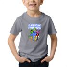 Camiseta Infantil Rainbow Friends Azul Babão Monstro Terror