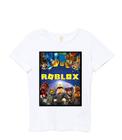 Camiseta Roblox Infantil Juvenil Camisa Game Jogo Skins Personagens Turma  Festa Crianças Mangas Pretas