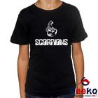 Camiseta Infantil Scorpions 100% Algodão Rock Geeko