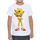 Camiseta Infantil jogo do Sonic Knuckles Tails Filme Sonic 2