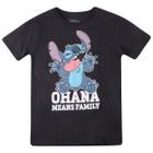 Camiseta Infantil Stitch Preto - Disney