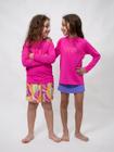 Camiseta Infantil Sunsafe Kids Manga Longa Rosa