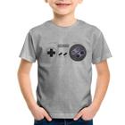 Camiseta Infantil Super Nintendo SNES Gamepad - Foca na Moda