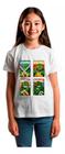 Camiseta Infantil Tartarugas Ninjas Personagens Desenho