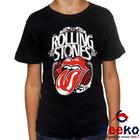 Camiseta Infantil The Rolling Stones 100% Algodão Rock Geeko