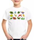 Camiseta infantil Tipos de dino Dinossauros T-rex Menino