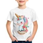 Camiseta Infantil Unicórnio Bebê - Foca na Moda