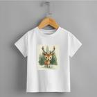 Camiseta Infantil Unissex Bambi Minimalista Modinha Delicado 100% Algodão Premium