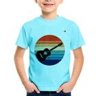 Camiseta Infantil Violão Vintage Sunset - Foca na Moda