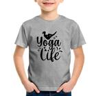 Camiseta Infantil Yoga Life - Foca na Moda