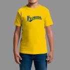 Camiseta Infatil Masculina Streetwear Casual Estilosa Gola Redonda Florida