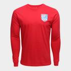 Camiseta Inglaterra Retrô Times 1966 Manga Longa Masculina