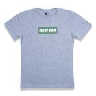 CAMISETA JUVENIL BLOCK BRANCO MESCLA CINZA New Era