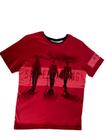 Camiseta Juvenil Masculina Tam 14 - Rovitex Trick Skate Boarding Vermelha.
