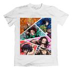 Anime Desenho Camiseta Kimetsu No Yaiba Roupas Streetwear Estampa