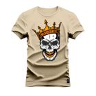 Camiseta King OF Caveirão Confortável Estampada Nexstar 100% Algodão