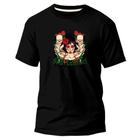 Camiseta Lisa Algodão Premium Estampa Digital Winter Catrina