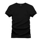 Camiseta Lisa Masculina Manga Curta Gola Redonda Algodão 100% Premium Camiseta Básica - Preto