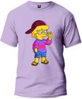 Camiseta Lisa Simpsons Masculina e Feminina 100% Algodão Primeira Linha Gola Redonda