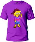 Camiseta Lisa Simpsons Masculina e Feminina 100% Algodão Primeira Linha Gola Redonda