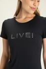 Camiseta Live P1153 Feminina - Preta