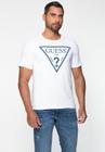 Camiseta Logo Triangulo Relevo Guess Branco