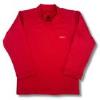 Camiseta longa infantil gola alta vermelho