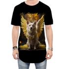 Camiseta Longline Anjo Canino Cão Angelical 7