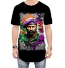 Camiseta Longline Boina Roxa Soldado Batalhão 3