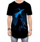 Camiseta Longline Bruxa Halloween Azul Festa 10 - Kasubeck Store