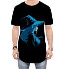 Camiseta Longline Bruxa Halloween Azul Festa 12 - Kasubeck Store