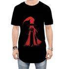 Camiseta Longline Bruxa Halloween Vermelha 4 - Kasubeck Store