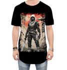 Camiseta Longline Ciborgue Ninja Robô Espreita 4