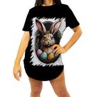 Camiseta Longline Coelhinho da Páscoa em Retrato 3