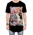 Camiseta Longline Coelhinho da Páscoa Realista Real 7