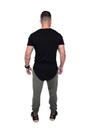 Camiseta Longline confort Kruger's Concept Bolso False 01 - Masculino - PP - Preto