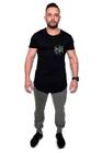 Camiseta Longline confort Kruger's Concept Bolso False 02 - Masculino - PP - Preto