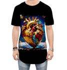 Camiseta Longline Coração de Ouro Líquido Gold Heart 1