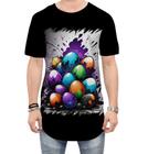 Camiseta Longline de Ovos de Páscoa Artísticos 9