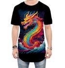 Camiseta Longline Dragão Chinês Lendário Mito 1