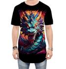 Camiseta Longline Dragão Chinês Lendário Mito 4