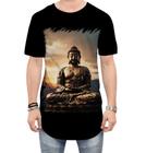 Camiseta Longline Estátua de Buda Iluminado Religião 18