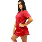 Camiseta Longline Feminina Oversized Blusa Fitness Treino