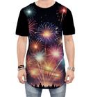 Camiseta Longline Fogos de Artifício Rojões Ano Novo 6