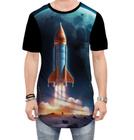 Camiseta Longline Foguete Espacial Space Rocket Espaço 3