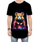 Camiseta Longline Hamster Neon Pet Estimação 11