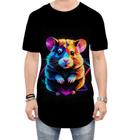 Camiseta Longline Hamster Neon Pet Estimação 2