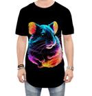 Camiseta Longline Hamster Neon Pet Estimação 24