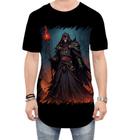 Camiseta Longline Lich Ancião Desenhado Magia 5