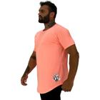 Camiseta Longline Masculina MXD Conceito Estampa Lateral Monster